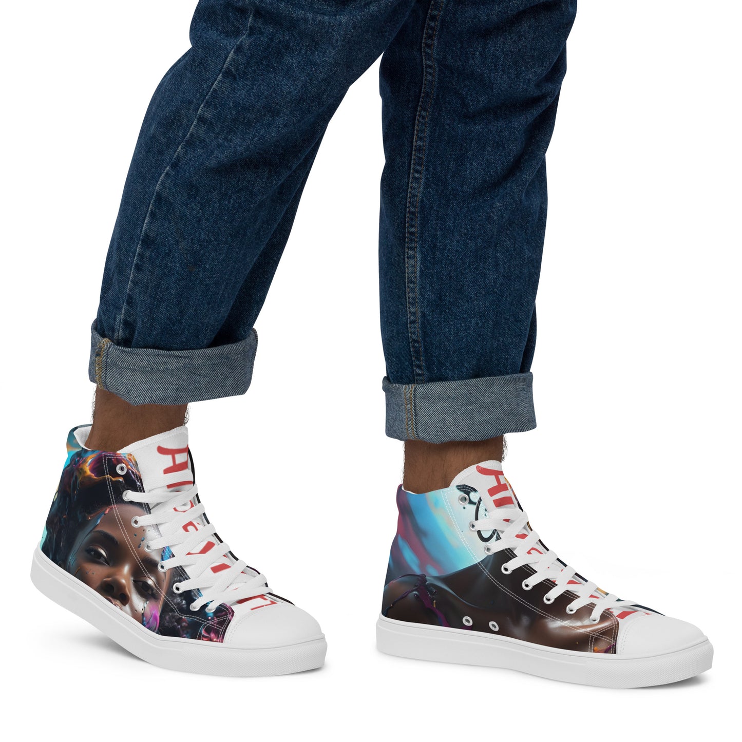 Men’s high top canvas shoes