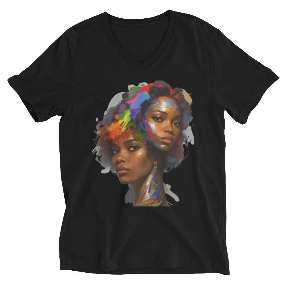 Unisex Short Sleeve V-Neck T-Shirt