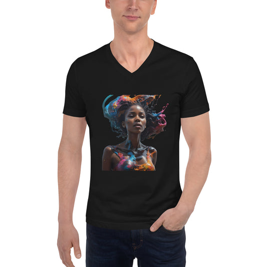 Unisex Short Sleeve V-Neck T-Shirt