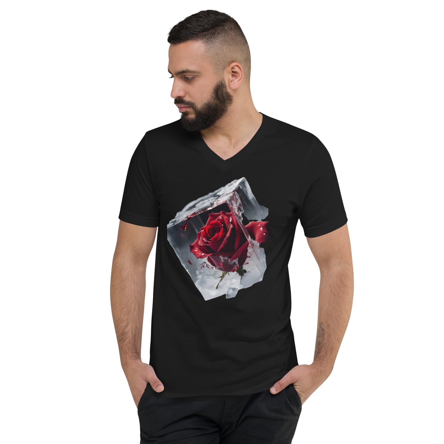 Unisex Short Sleeve V-Neck T-Shirt