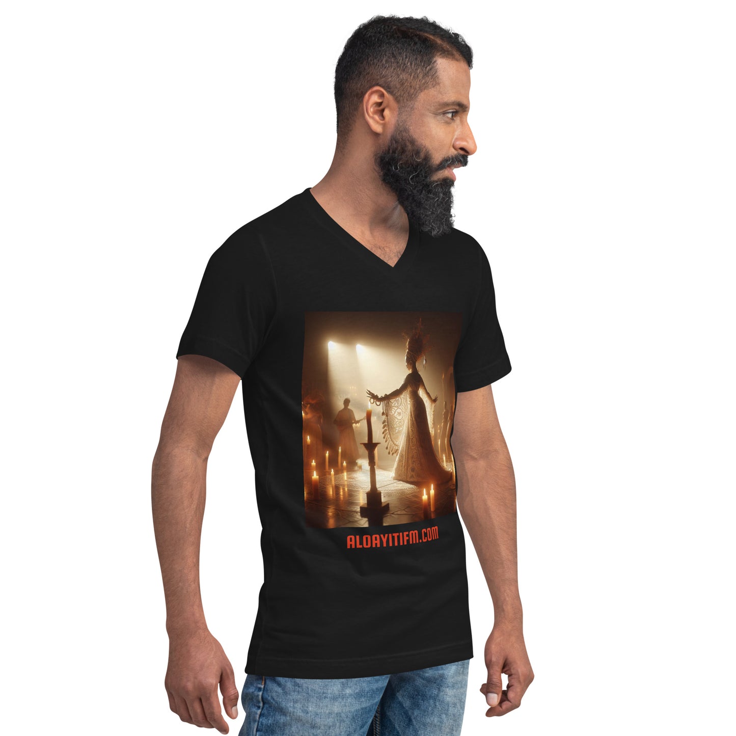 Unisex Short Sleeve V-Neck T-Shirt