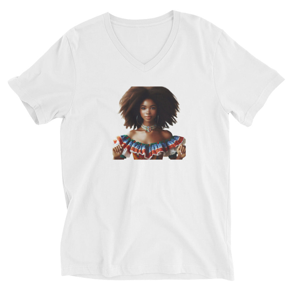 Unisex Short Sleeve V-Neck T-Shirt