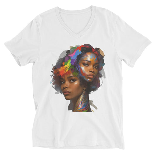 Unisex Short Sleeve V-Neck T-Shirt