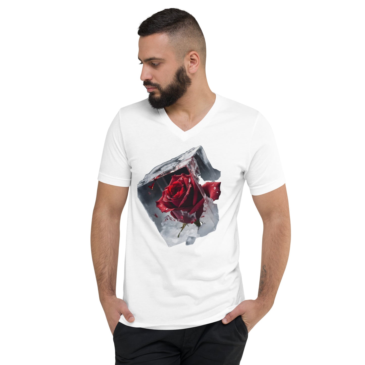 Unisex Short Sleeve V-Neck T-Shirt