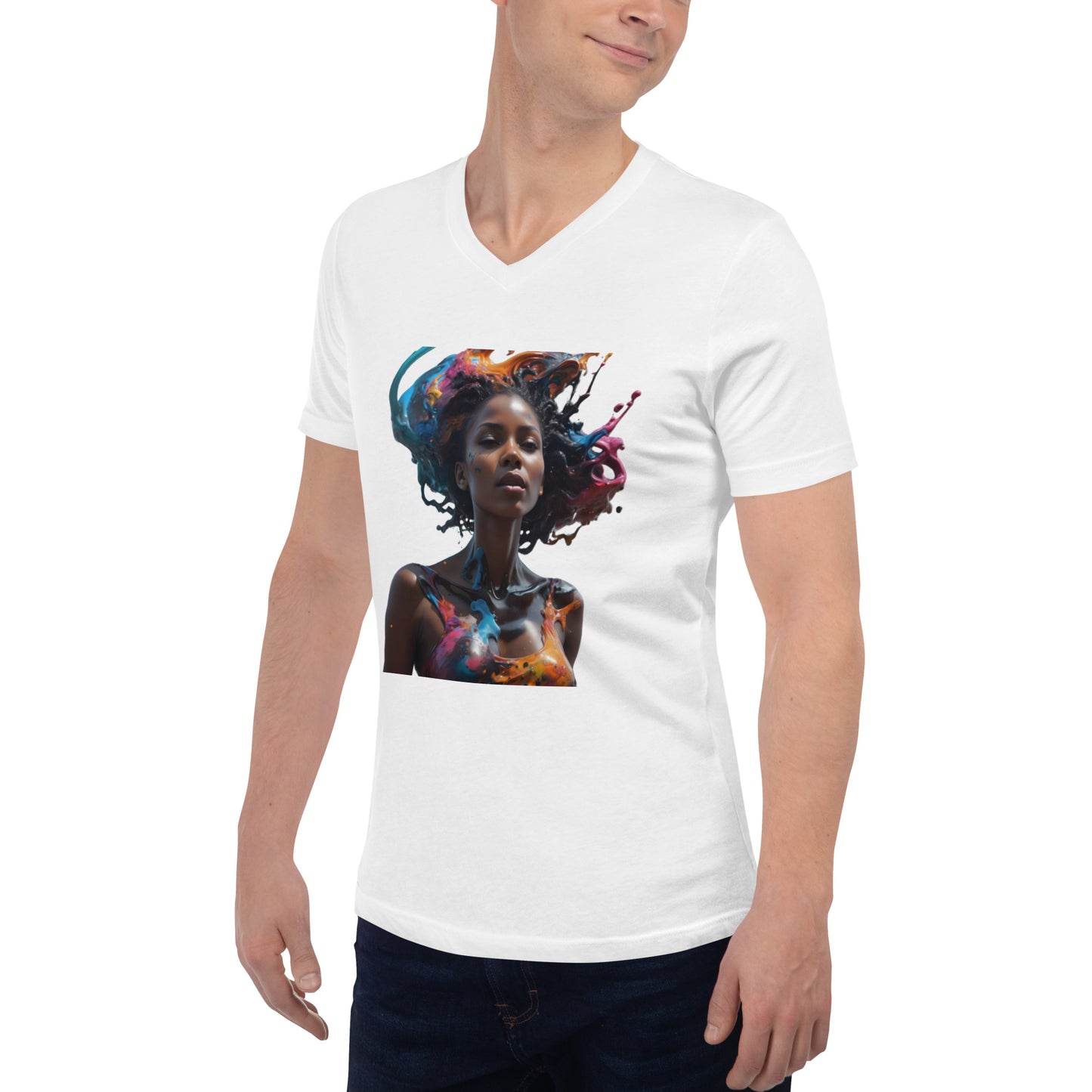 Unisex Short Sleeve V-Neck T-Shirt