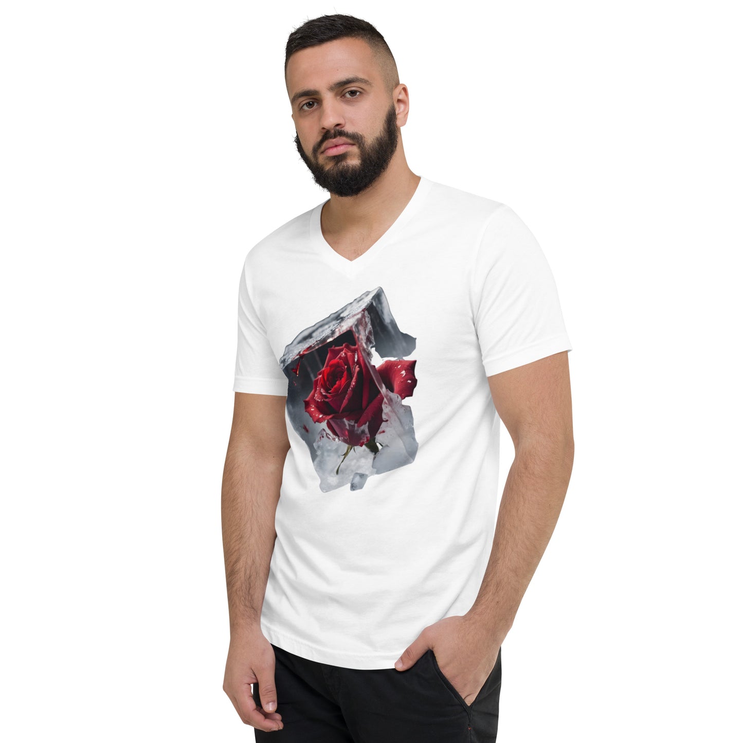 Unisex Short Sleeve V-Neck T-Shirt