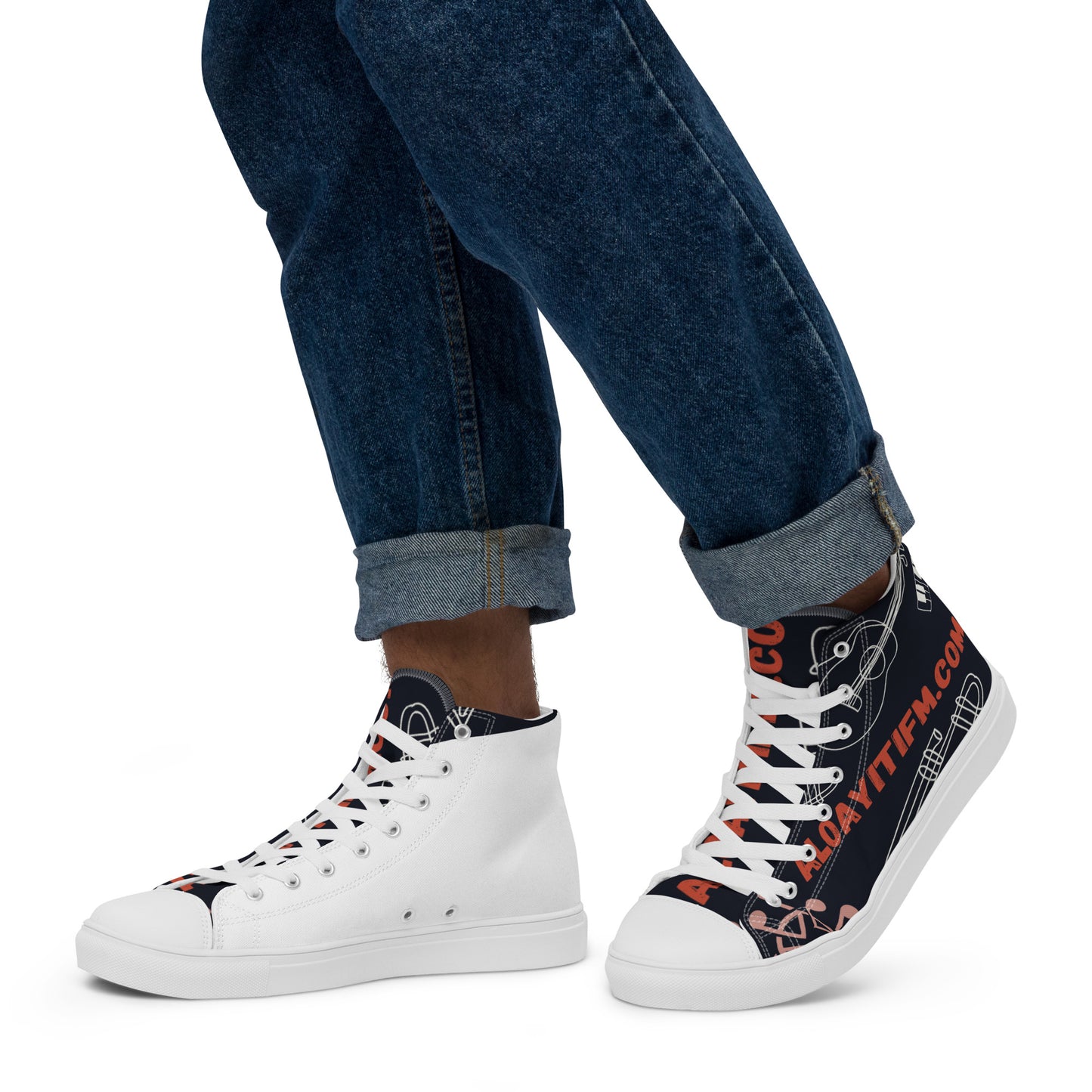 Men’s high top canvas shoes