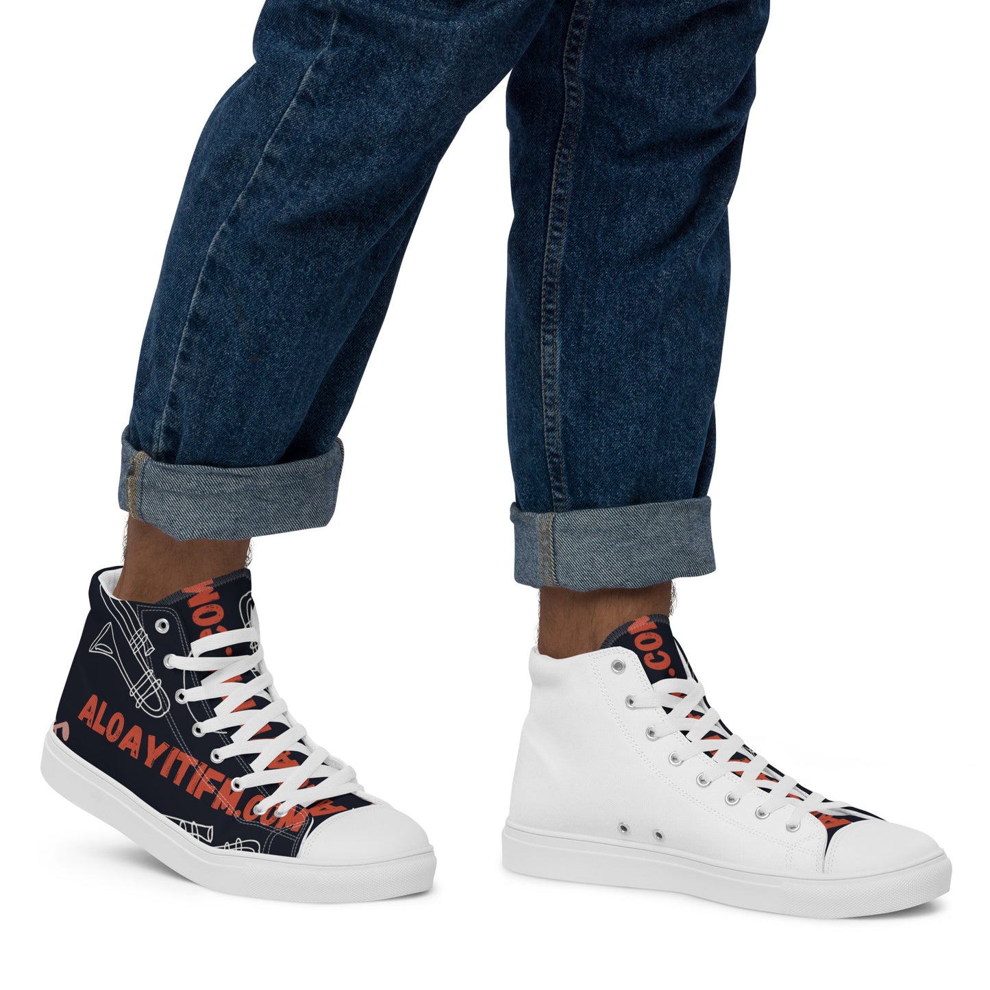 Men’s high top canvas shoes